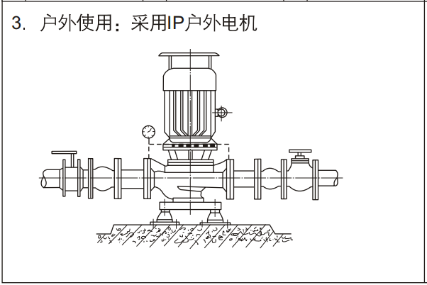 消防泵安裝示意圖-戶外使用，采用IP戶外電機(jī)